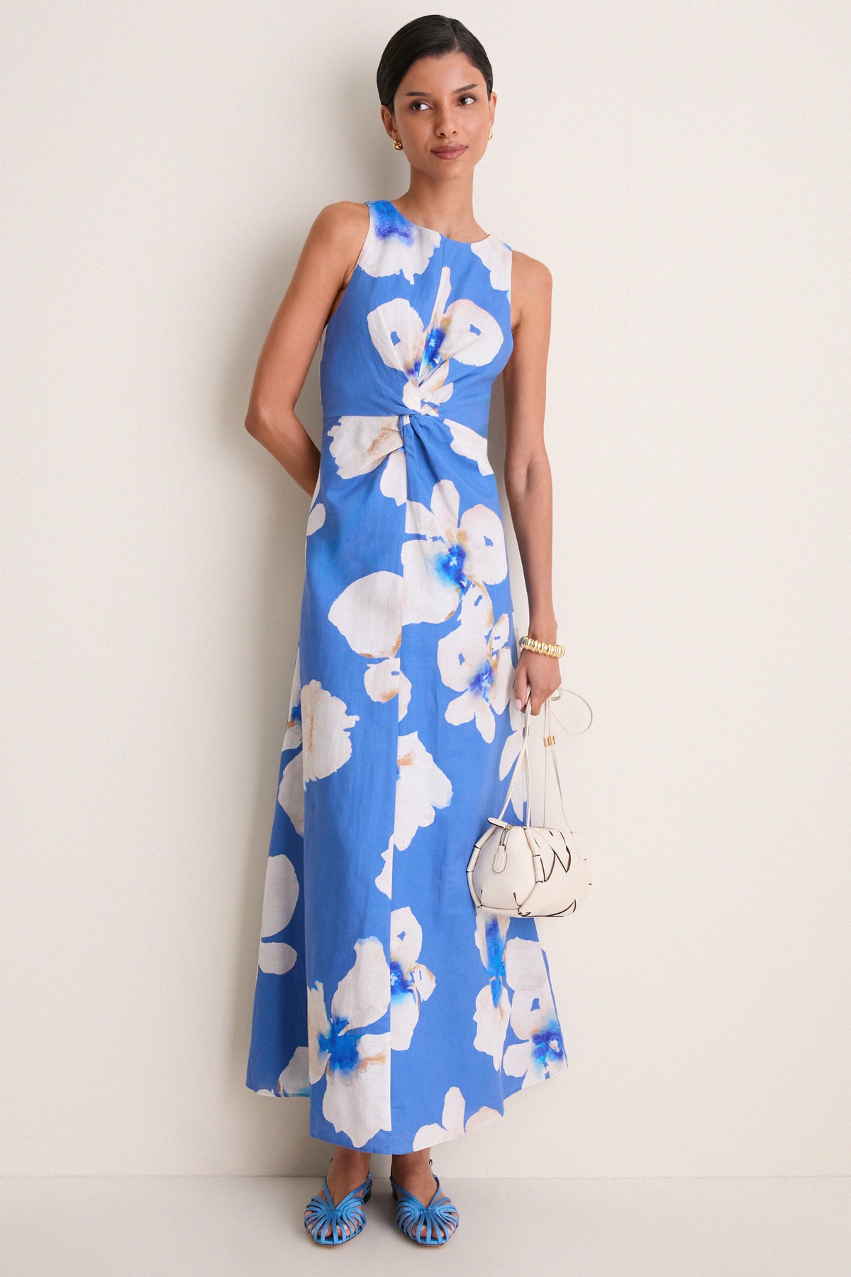 Blue Rowena Sleeveless Maxi Dress