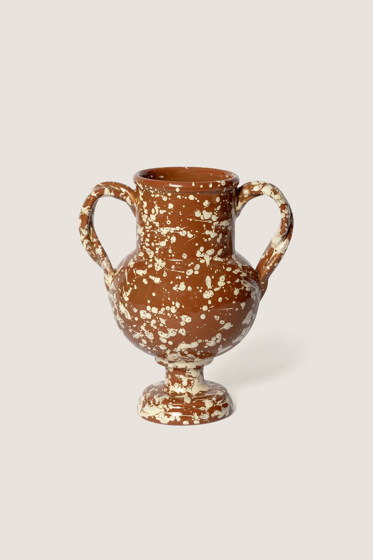Regular Terracotta and Cream Splatter Verona Vase