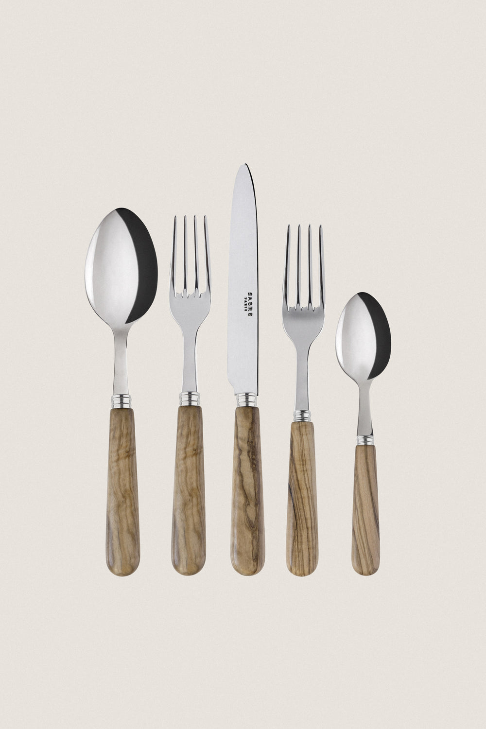 Olive Tree Wood Lavandou 5 Piece Place Setting
