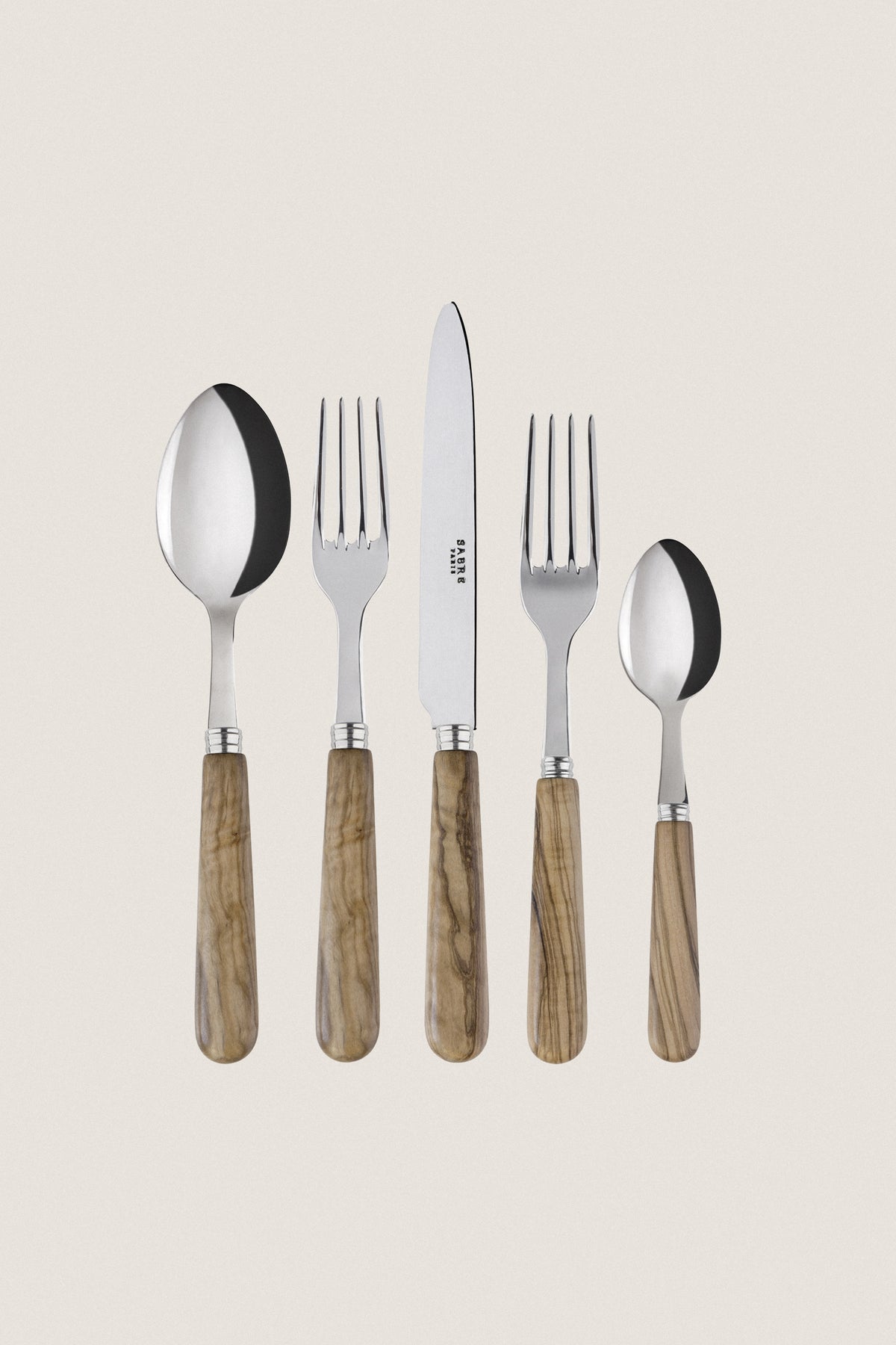 Olive Tree Wood Lavandou 5 Piece Place Setting