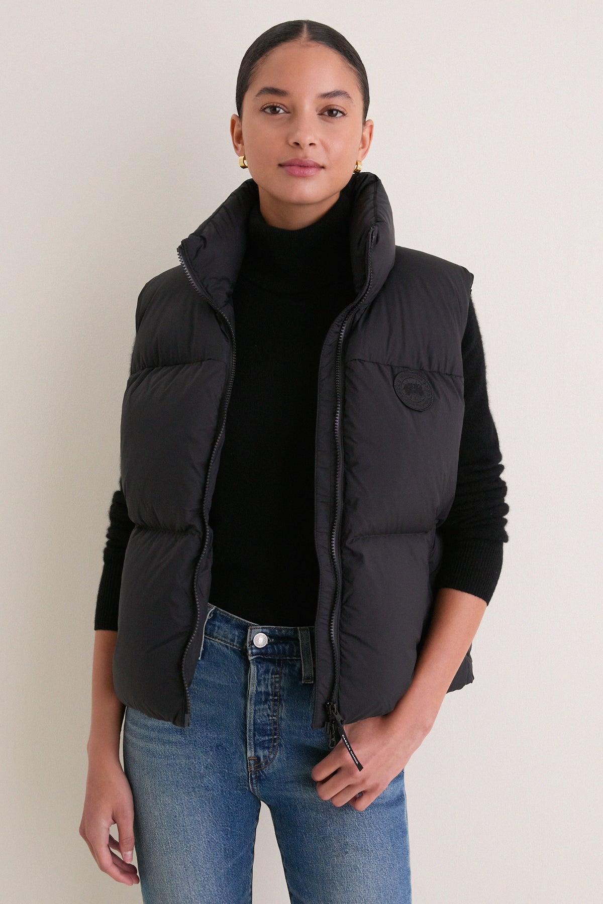 Black Fallon Puffer Vest