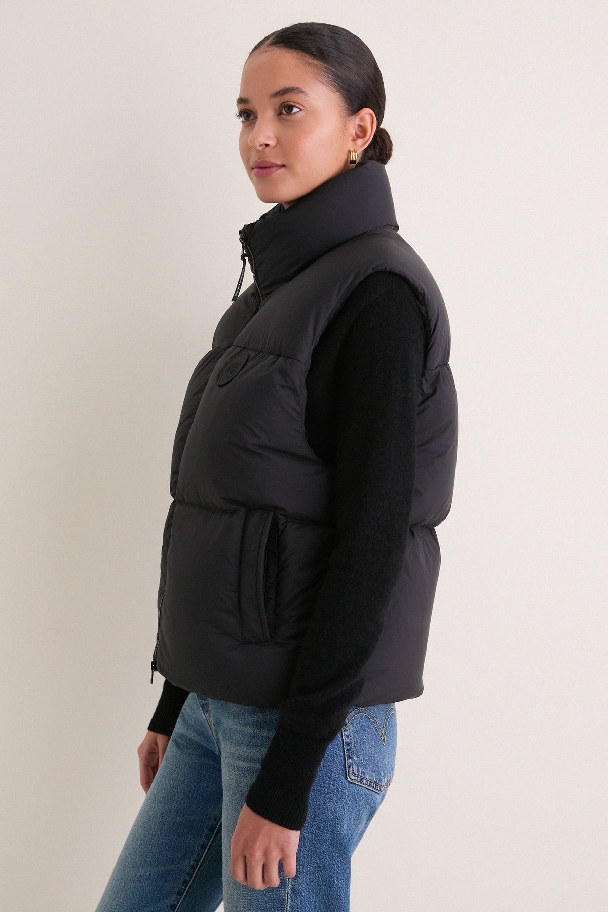 Black Fallon Puffer Vest
