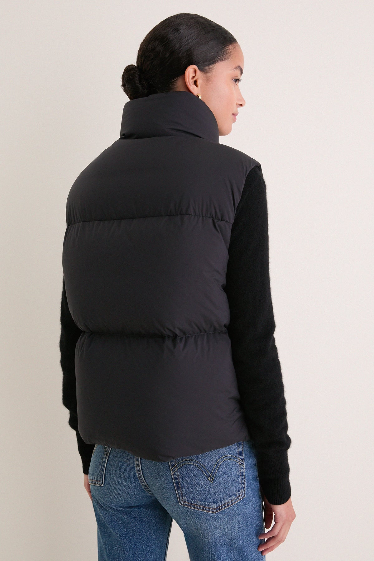Black Fallon Puffer Vest