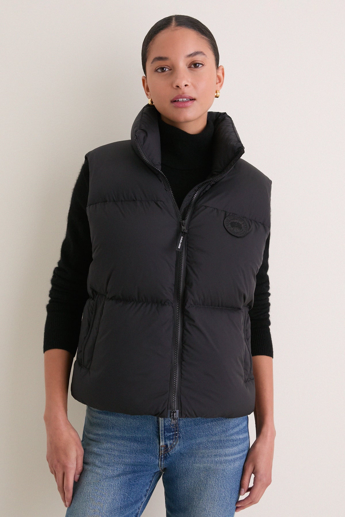Black Fallon Puffer Vest