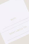 Superlatives Place Cards