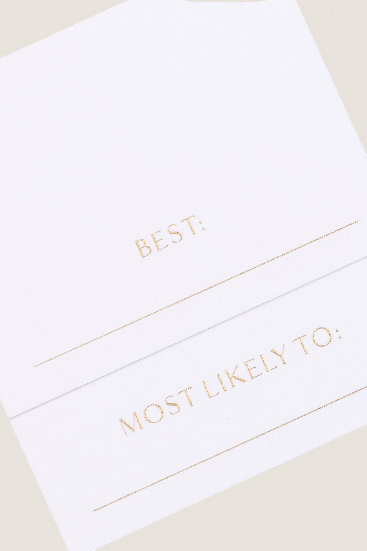 Superlatives Place Cards