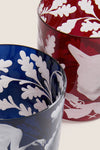 Ink Labrador and Red Fox Double Old Fashioned Glass (Set of 2)