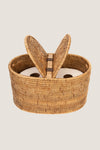 Oval Rattan Double Tissue Roll Box
