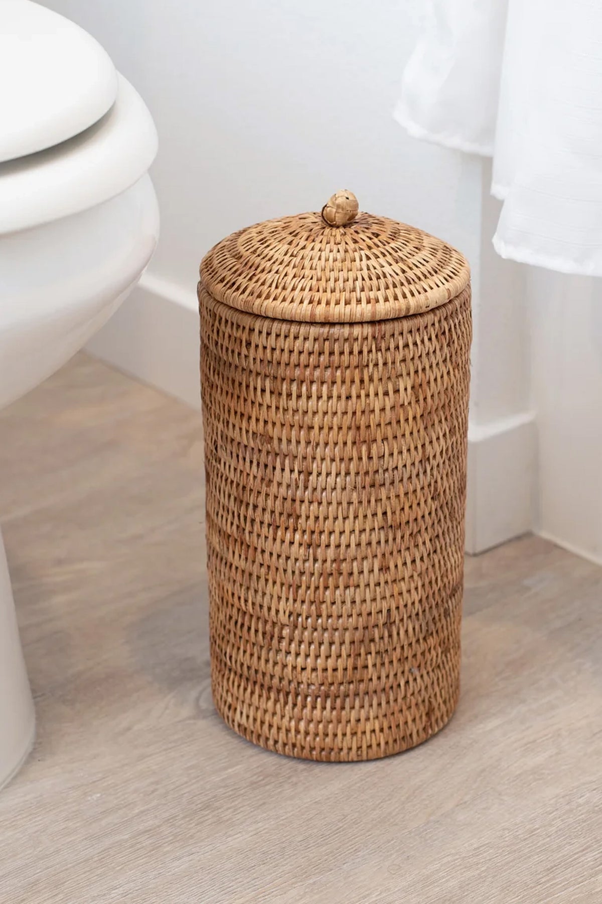 Rattan Double Toilet Roll Holder