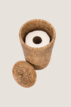 Rattan Double Toilet Roll Holder