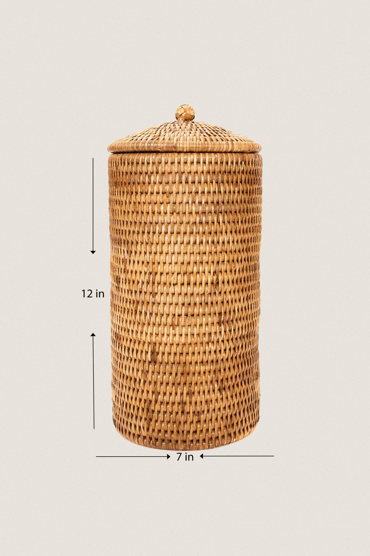 Rattan Double Toilet Roll Holder