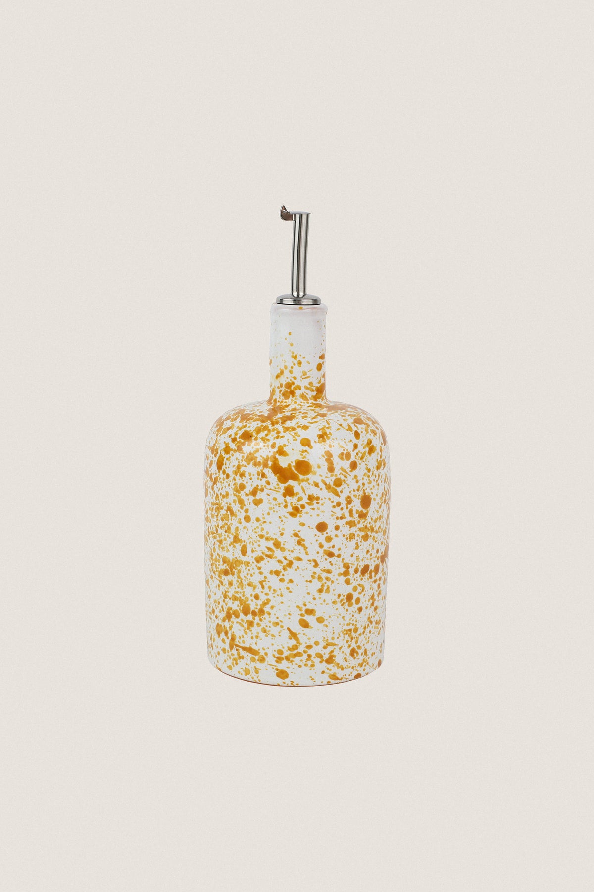 Yellow Splatter Olive Oil Bottle