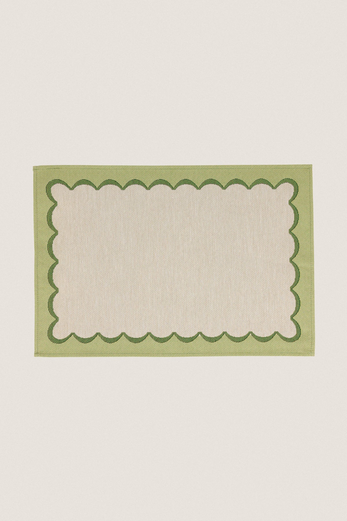 Green Scalloped Placemats (Set of 4)