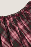 Burgundy Tartan Girls Gianna Skirt