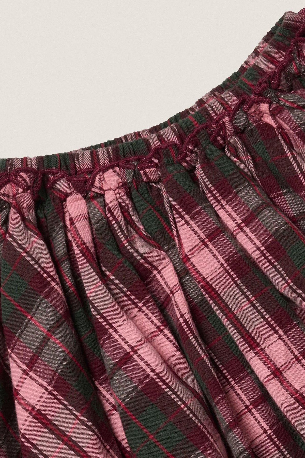 Burgundy Tartan Girls Gianna Skirt