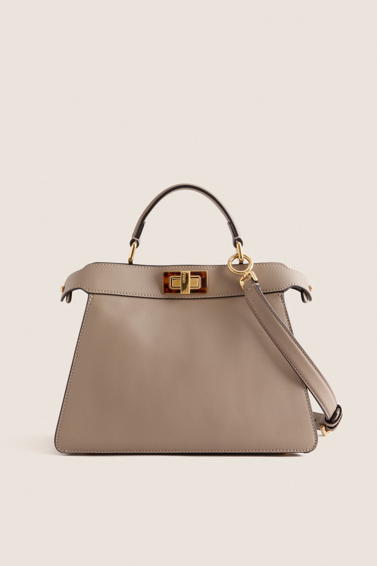 FENDI Beige Peek-a-boo Small 2 Way Handbag