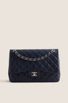CHANEL Navy Large Classic Shoulder Bag