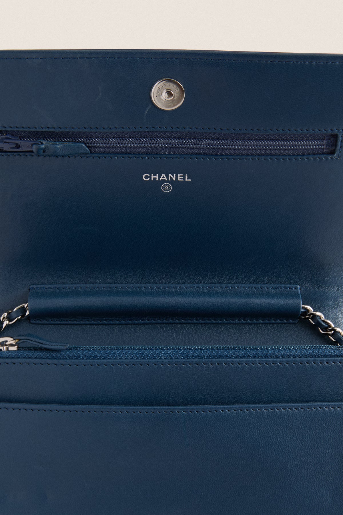 CHANEL Blue Multi Wallet On Chain