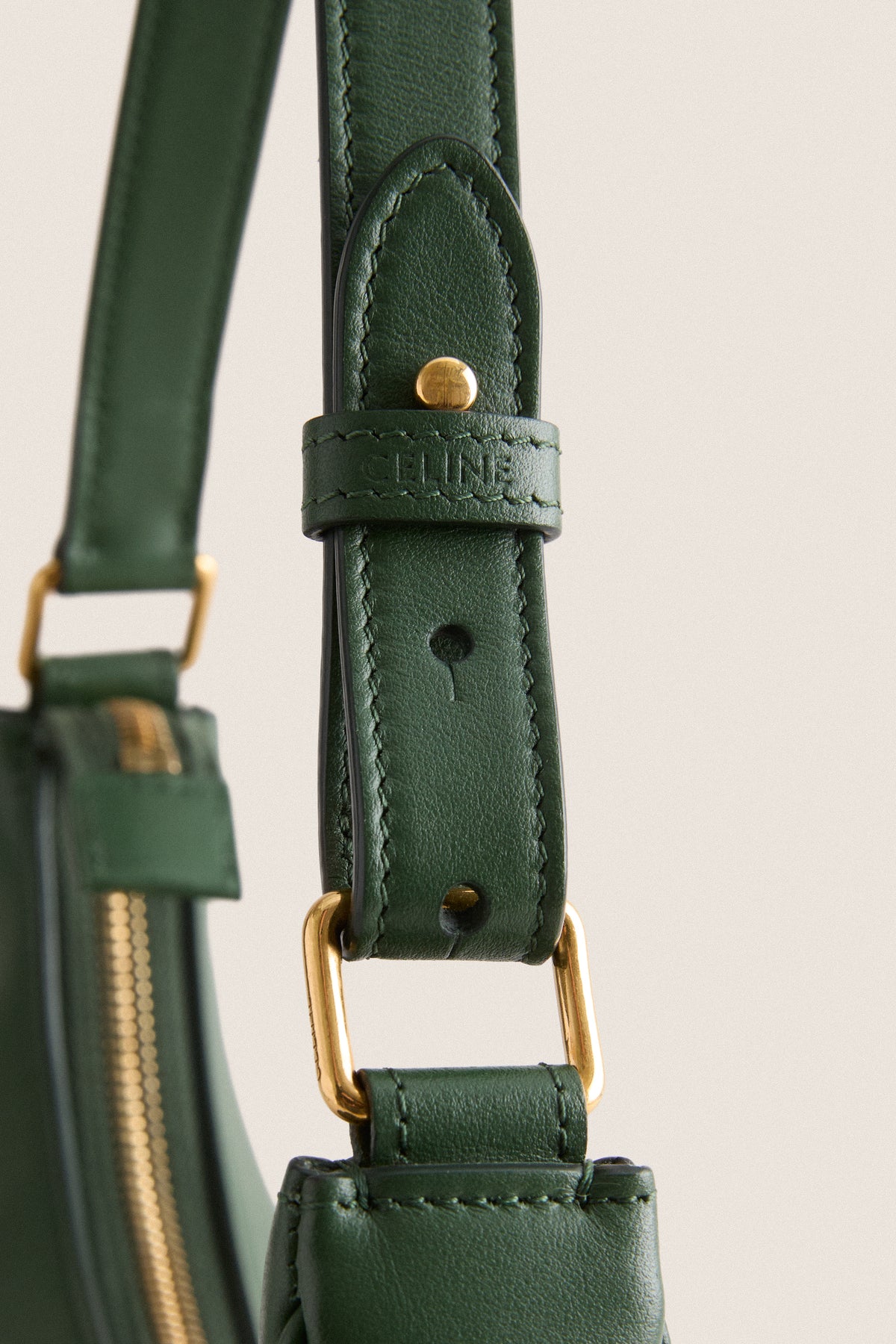 CELINE Green Ava Shoulder Bag