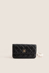 CHANEL Black Sheepskin Leather Shoulder Bag