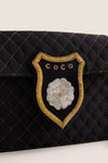 CHANEL Black Canvas Shoulder Bag
