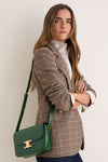 CELINE Green Triomphe Classic Shoulder Bag