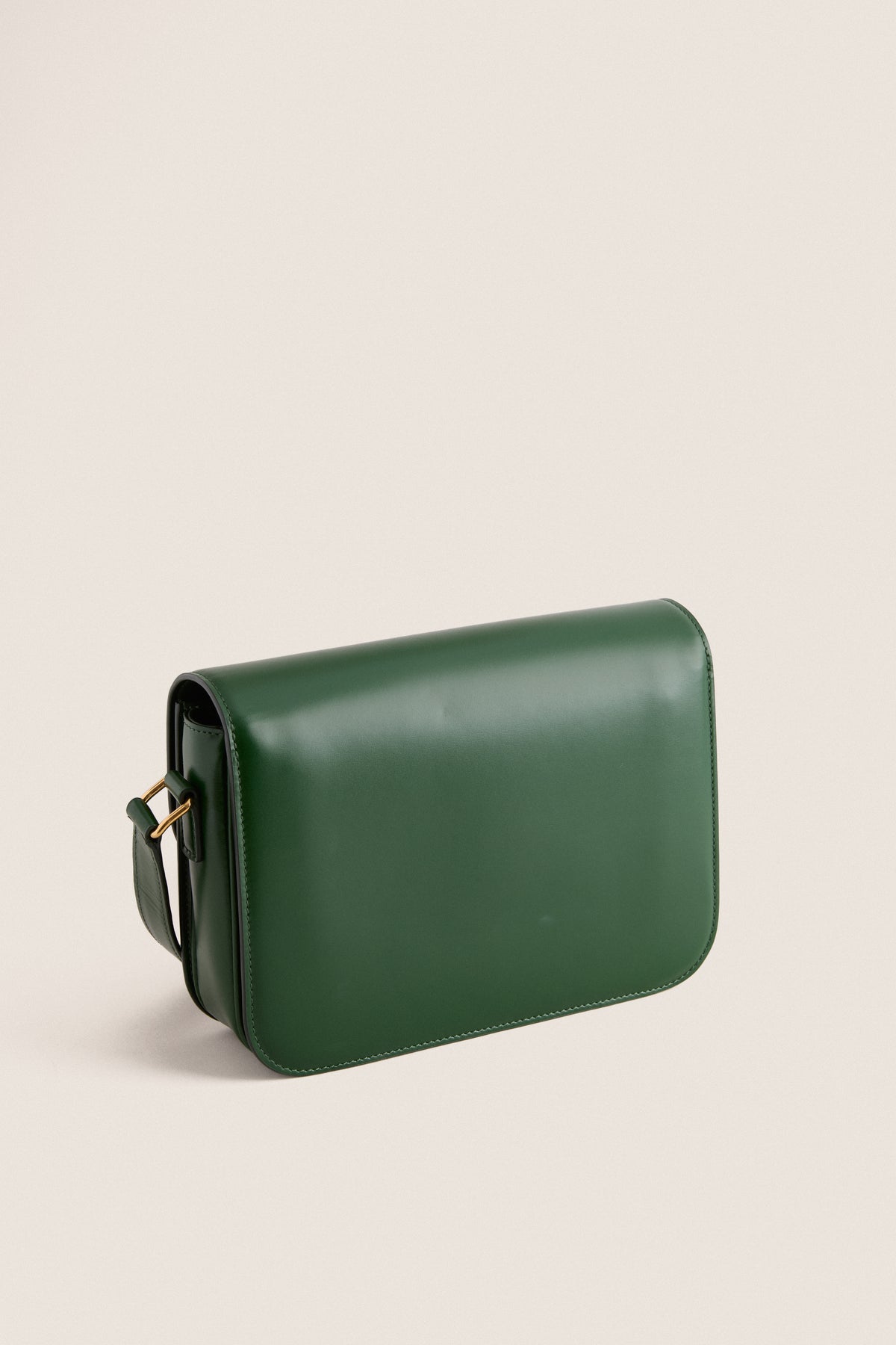 CELINE Green Triomphe Classic Shoulder Bag