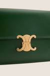 CELINE Green Triomphe Classic Shoulder Bag