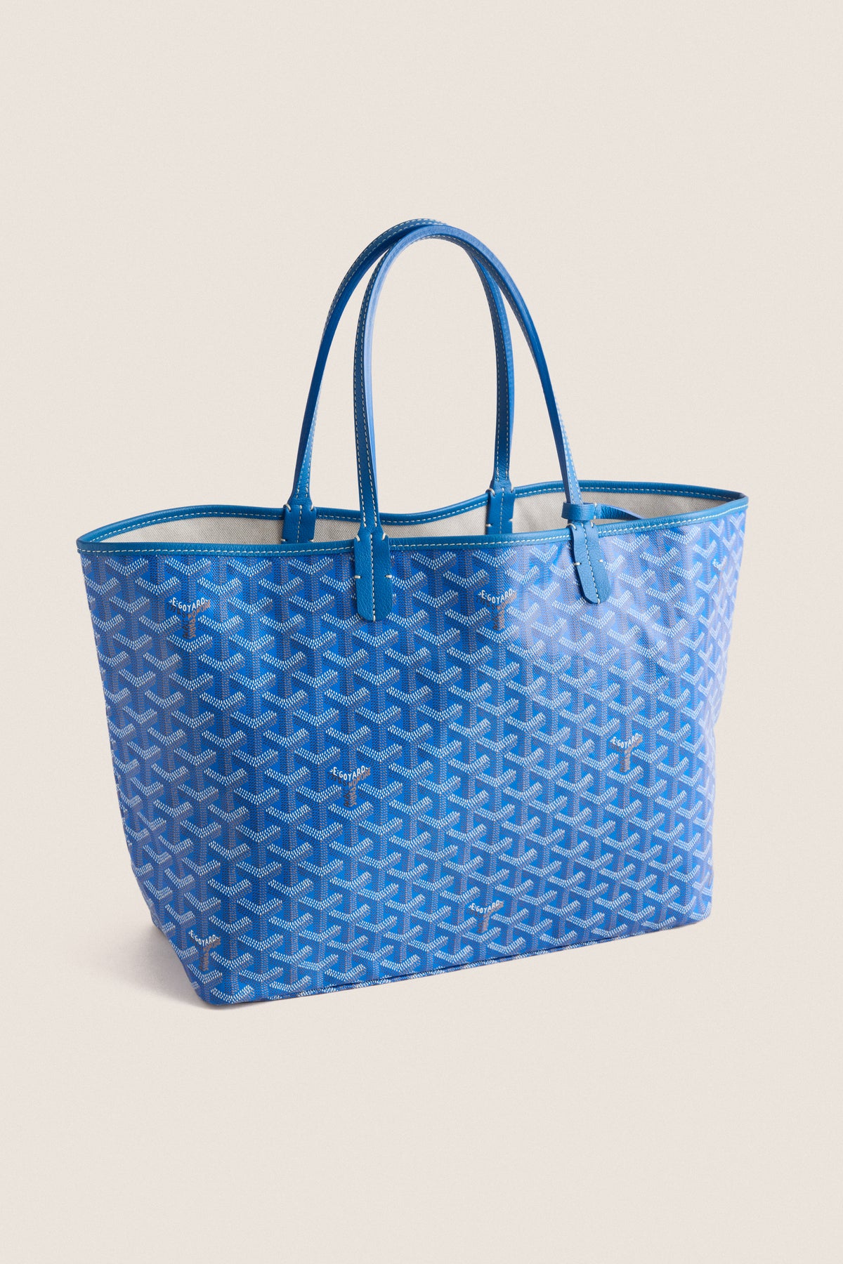 GOYARD Sky Blue Goyardine Saint Louis PM Tote