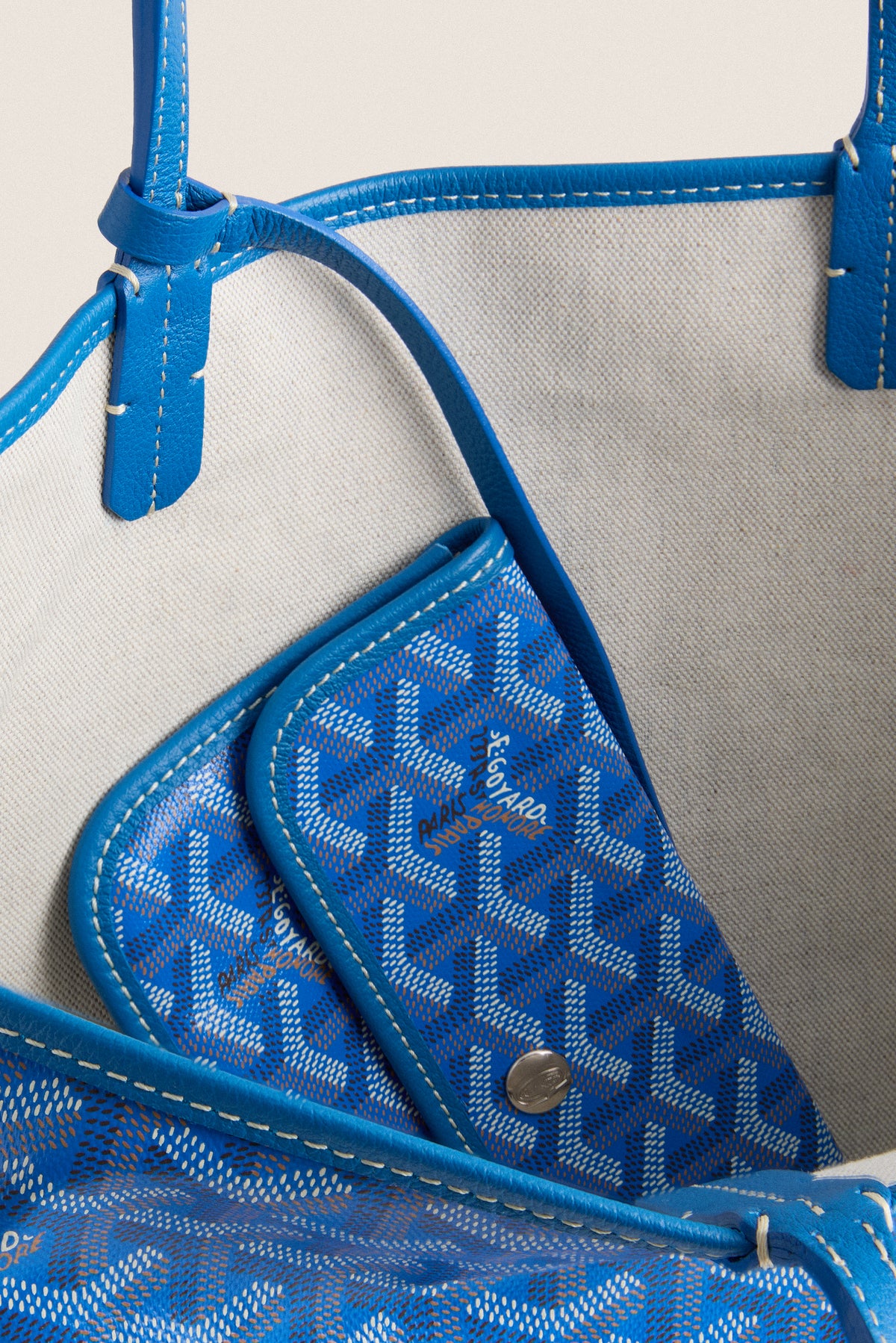 GOYARD Sky Blue Goyardine Saint Louis PM Tote