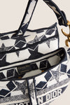 DIOR White and Navy Saddle Bag Shoulder