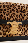 CELINE Beige and Black Triomphe Teen Shoulder Bag