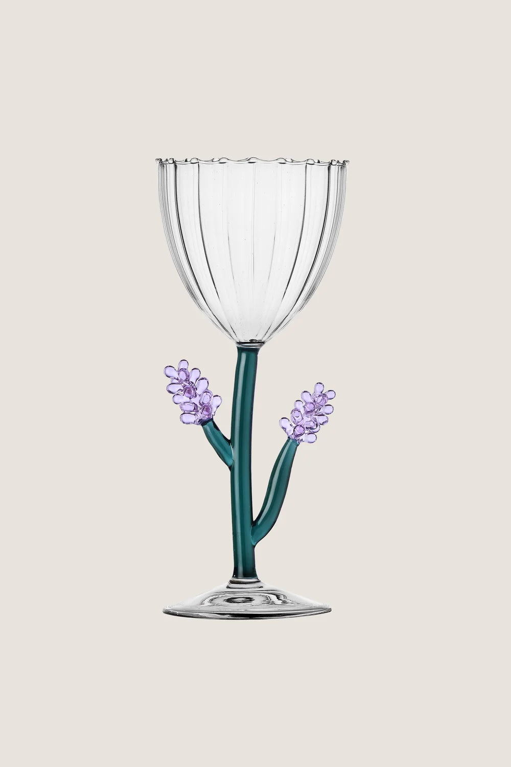 Lavender Botanica Stemmed Glass