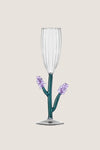 Lavender Botanica Flute Glass
