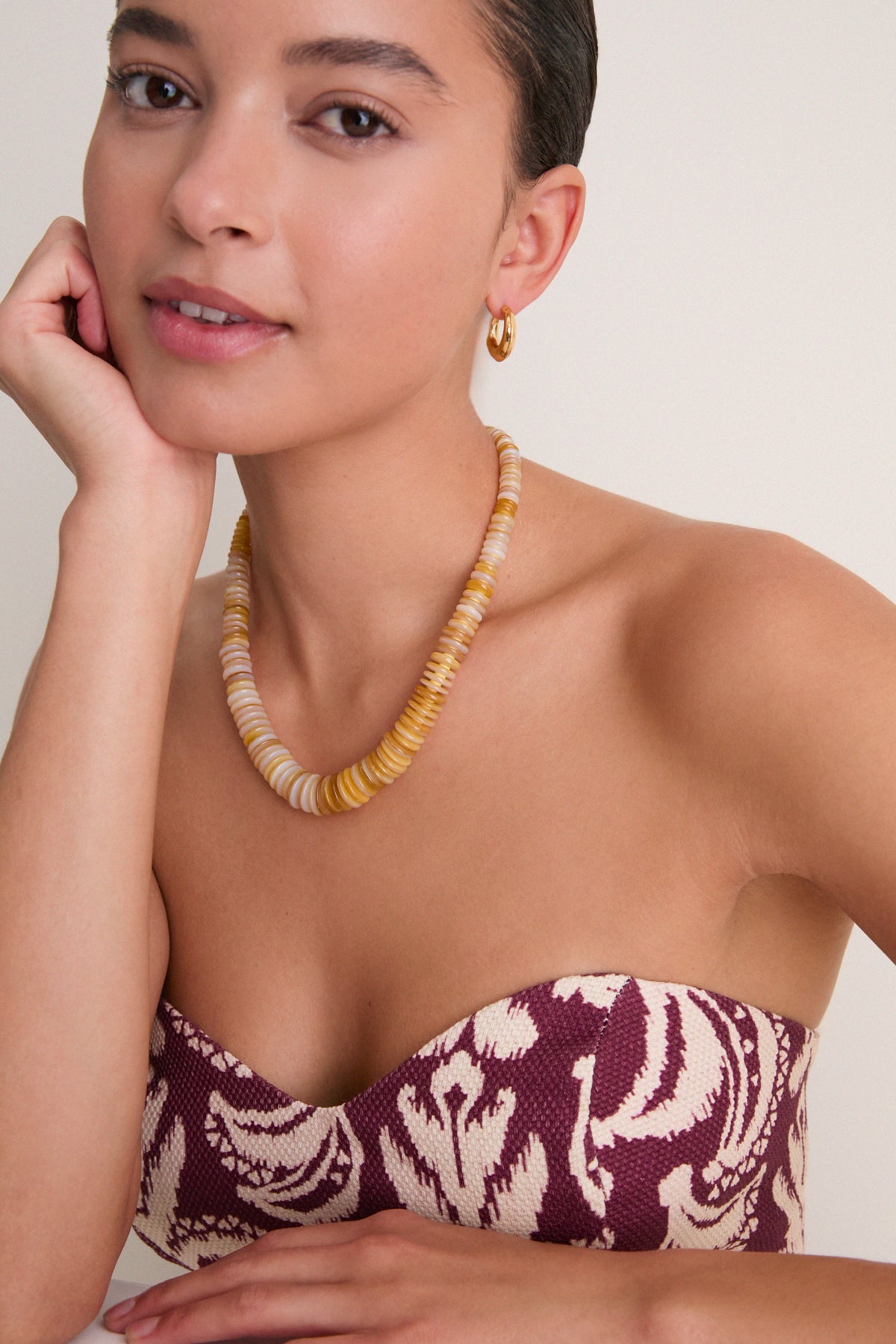 Yellow Mother of Pearl Necklace