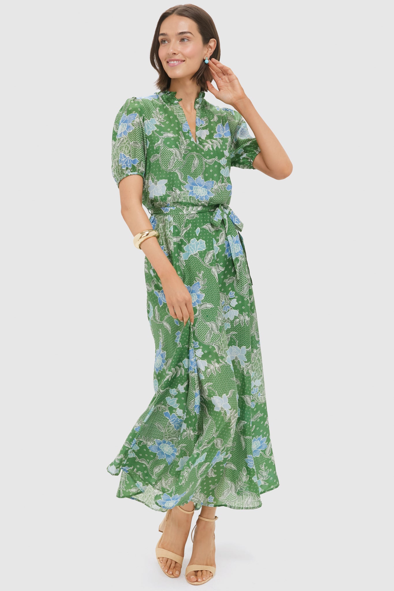 Jungle Green Bloom Oceanus Dress