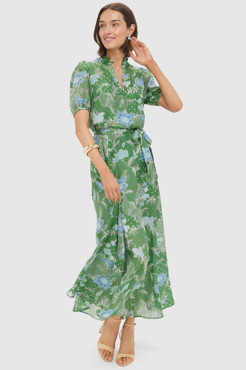 Jungle Green Bloom Oceanus Dress