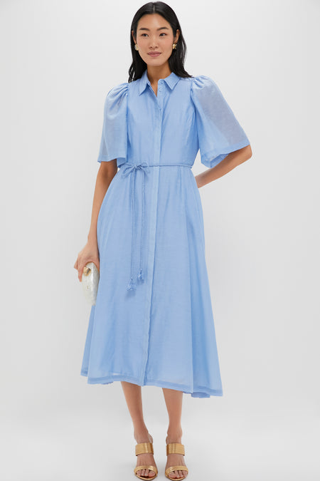 blue midi dress australia Mimi Blue Gingham Midi Dress