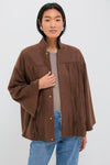 Chocolate Suede Fringe Marant Shirt Jacket
