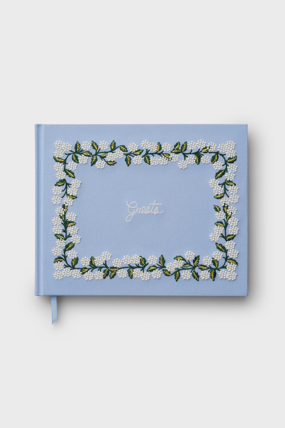 Hydrangea Embroidered Guest Book