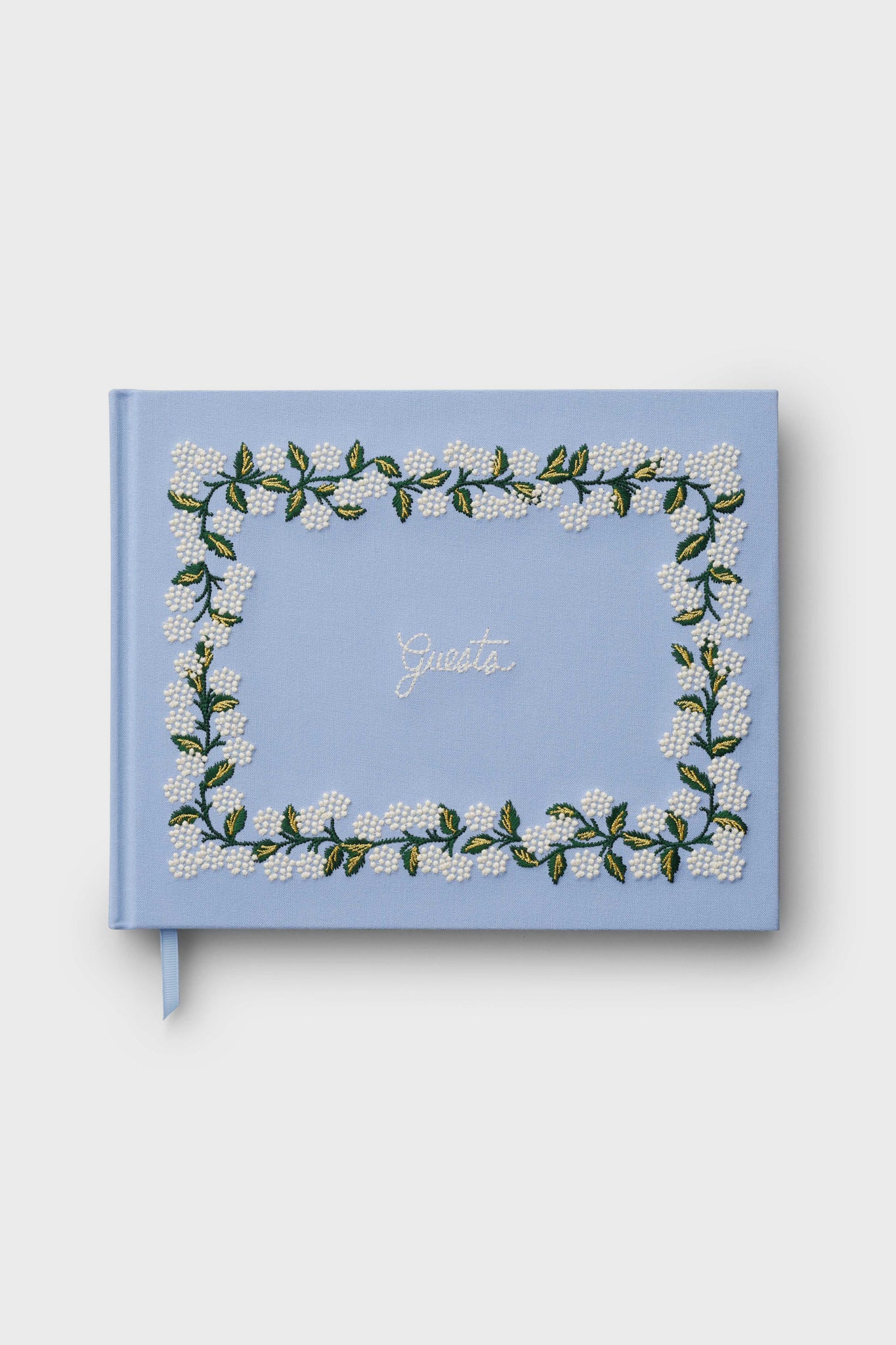 Hydrangea Embroidered Guest Book