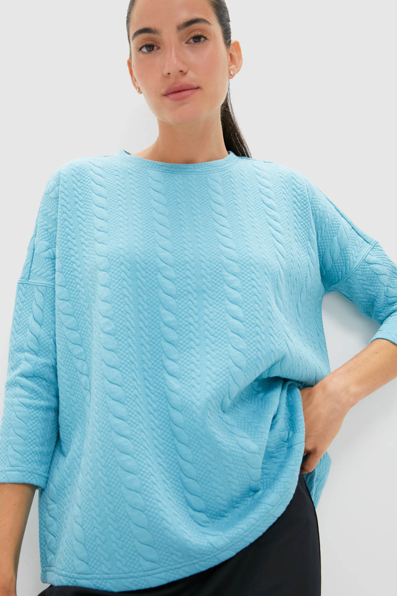 Bright Blue Cable Ally Swing Sweatshirt