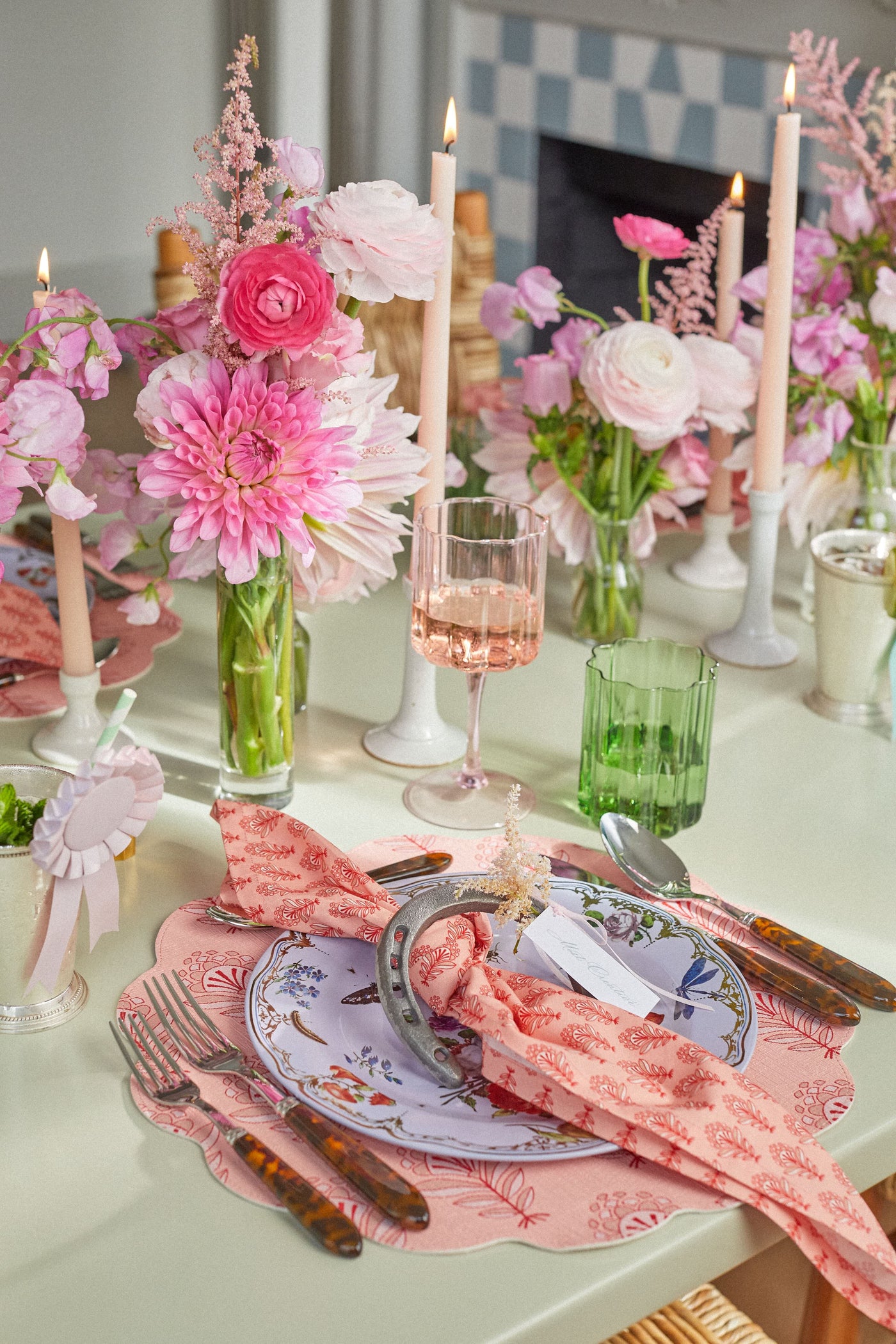 Pink Butterfly Tin Plate