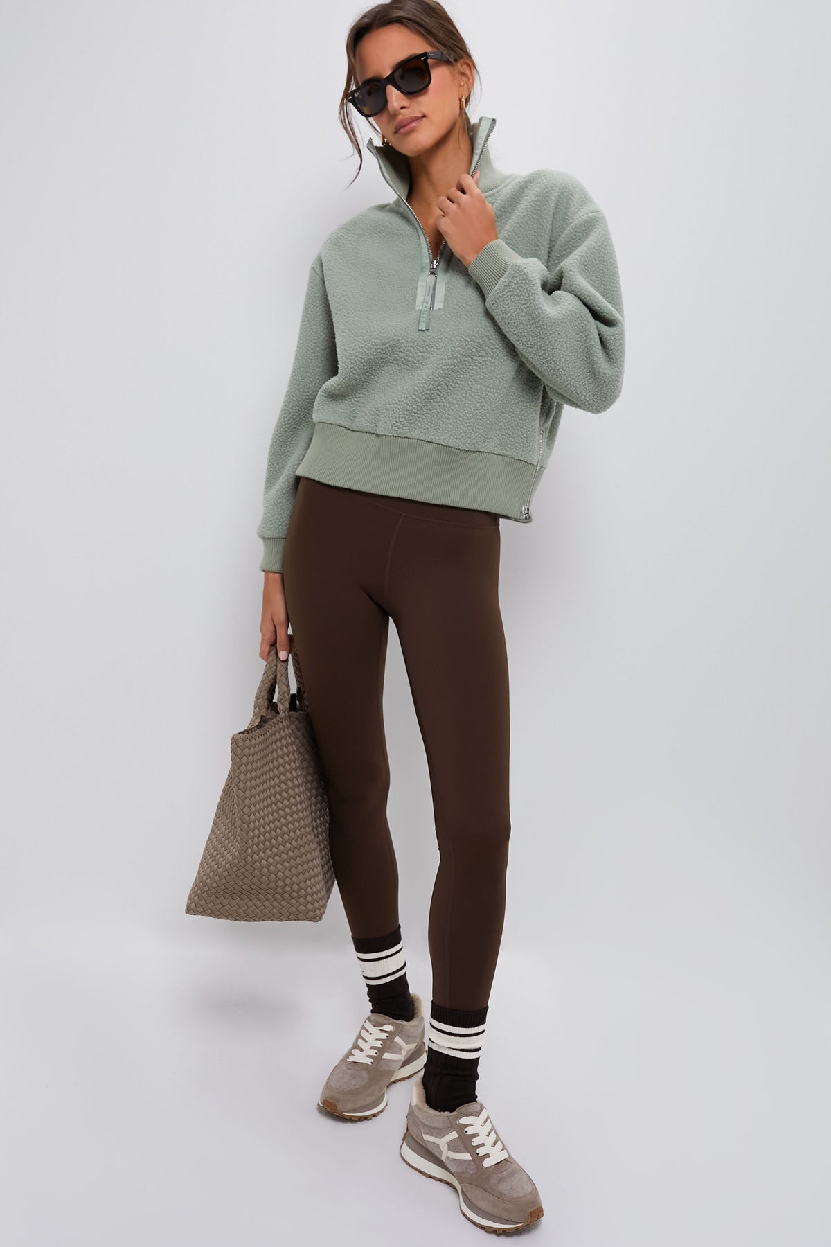Coffee Bean Malissa Plush Wide Rib Sock