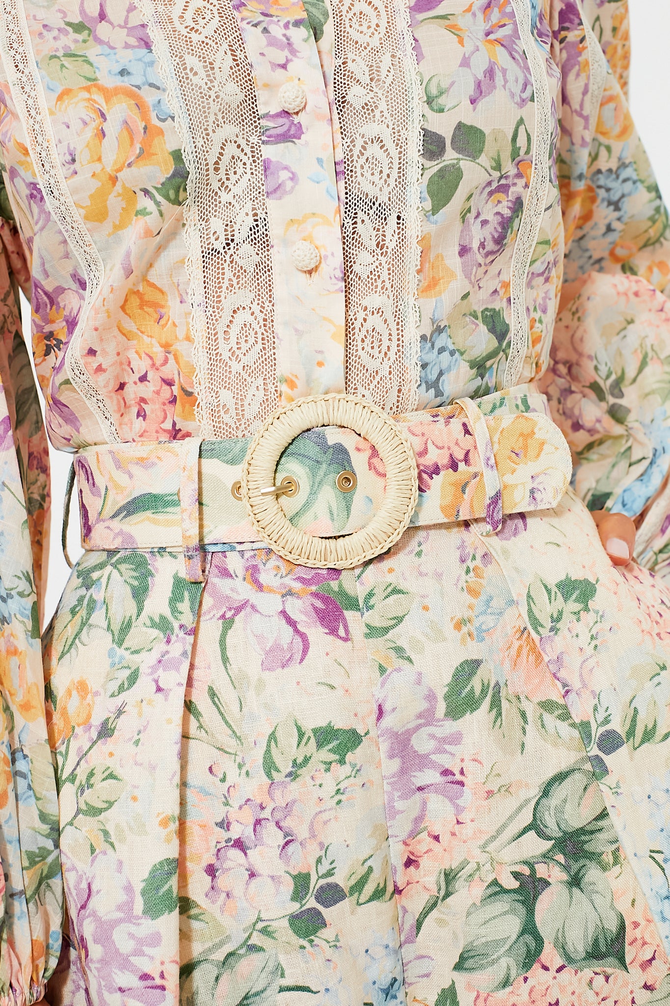 Multi Watercolour Floral Halliday Tuck Short