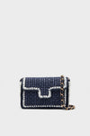 Navy Woven Crossbody