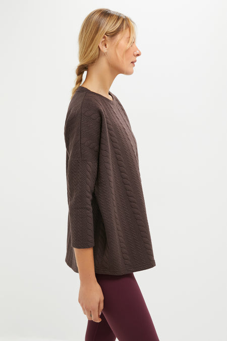 Chocolate Brown Ally Swing Sweatshirt