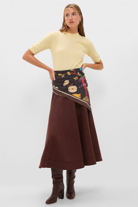 Butter Yellow Cashmere Short Sleeve Crewneck