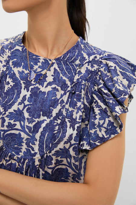 Ocean Sienna Flutter Sleeve Top