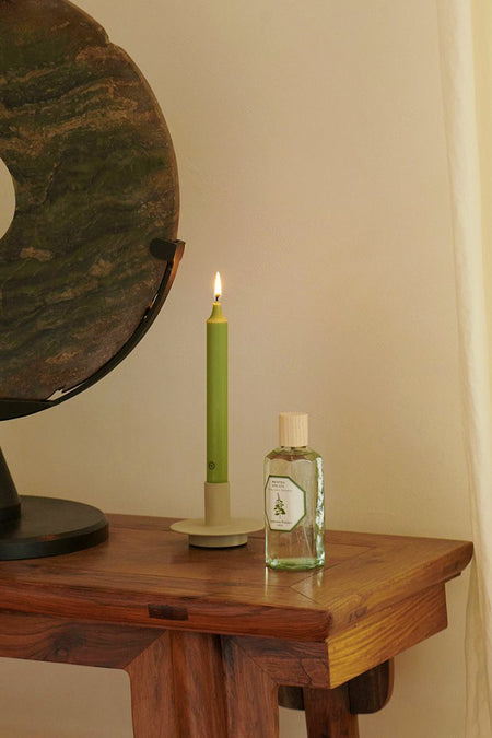 Effortlessly elevate your tablescape with classic Spearmint Scented Taper Candles, offering a high-end touch and herbaceous scent for fun, elegant gatherings.